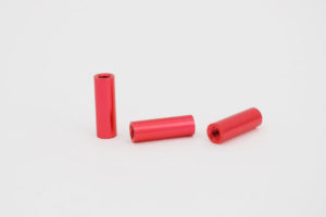 3x 12mm aluminium standoff M2.5 - Red
